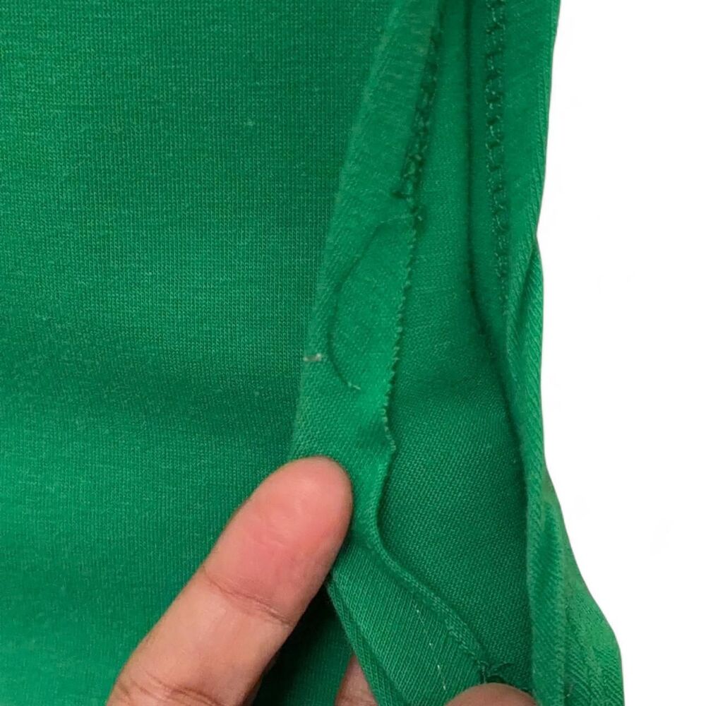 Green Sleeveless Contrast Polo Top  size S - Picture 6 of 8